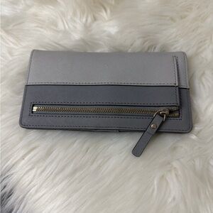 Kate Spade Light Gray Wallet with Zipper Accent